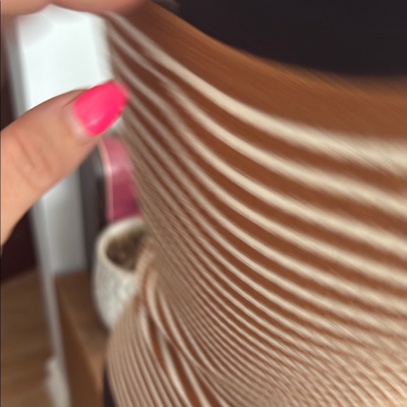 Madewell Brown and White Striped Short Sleeve Tee - Picture 3 of 5